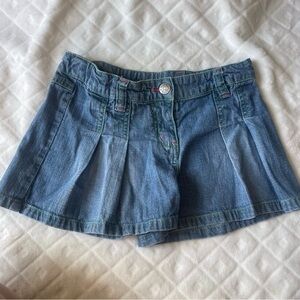 Kids girls y2k Mini Biden shorts skort denim blue jean 2000s style size 9/10